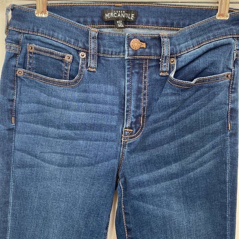 J. Crew Mercantile Cotton Blend Blue Jeans Size W27 L26 - Picture 2 of 14
